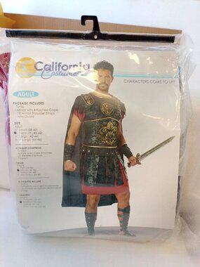NEW California Costume Roman Warrior Adult Men Medieval Outfit 8122/094 Medium